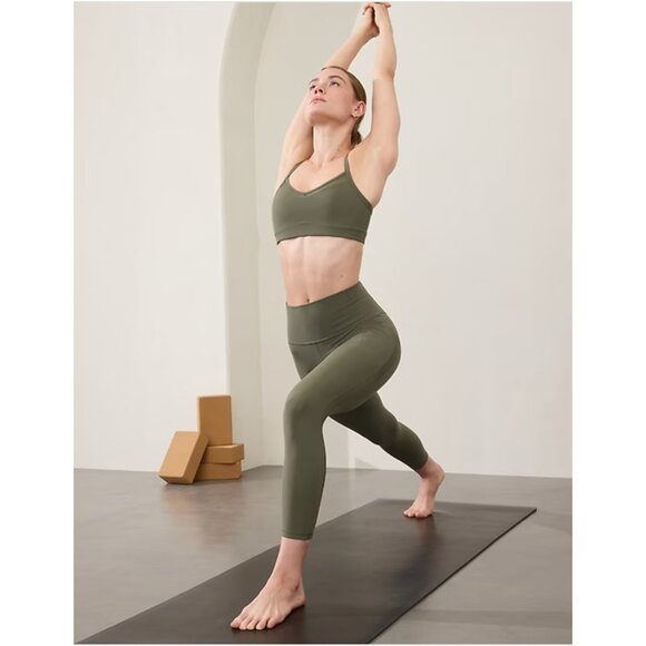 Athleta M Salutation Stash Mesh 7/8 Tight Moss Mesh Medium - Picture 9 of 10